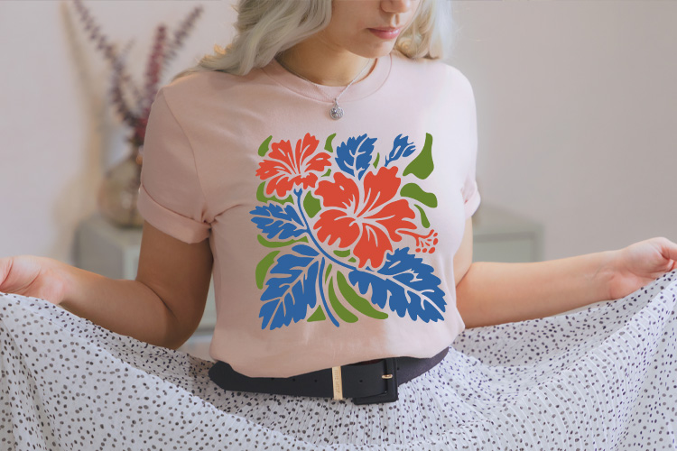 Abstract Hibiscus Flower SVG Vector Tshirt Mockup Image.jpg