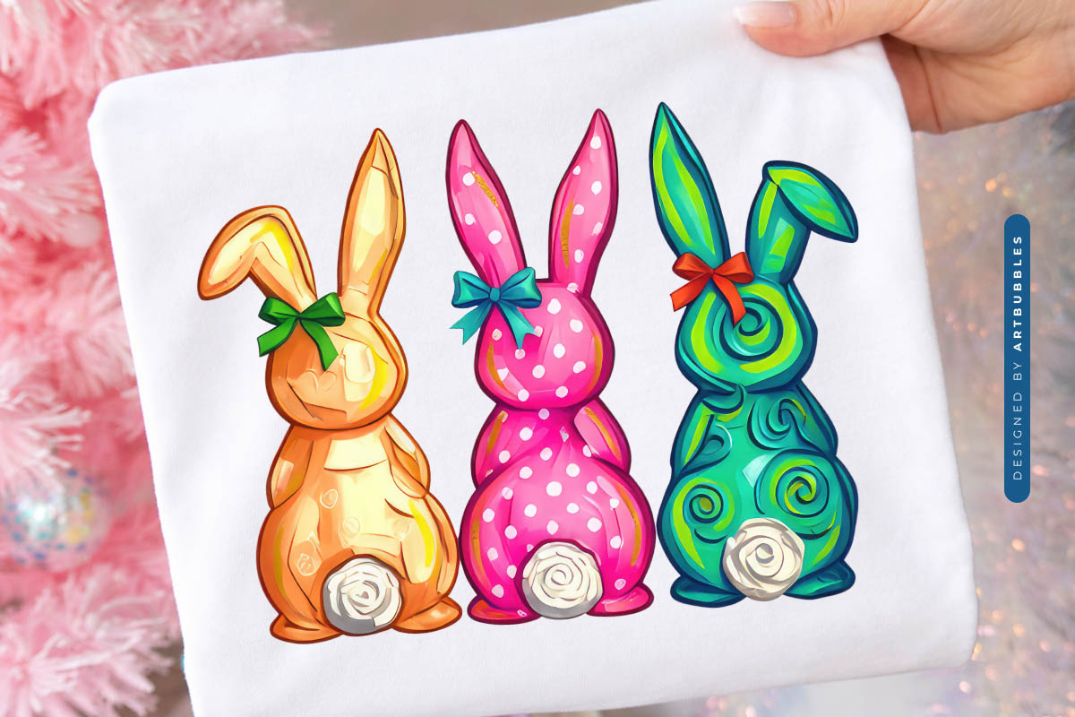 Girly Easter Bunny Sublimation Transfer tote Mockup Image.jpg