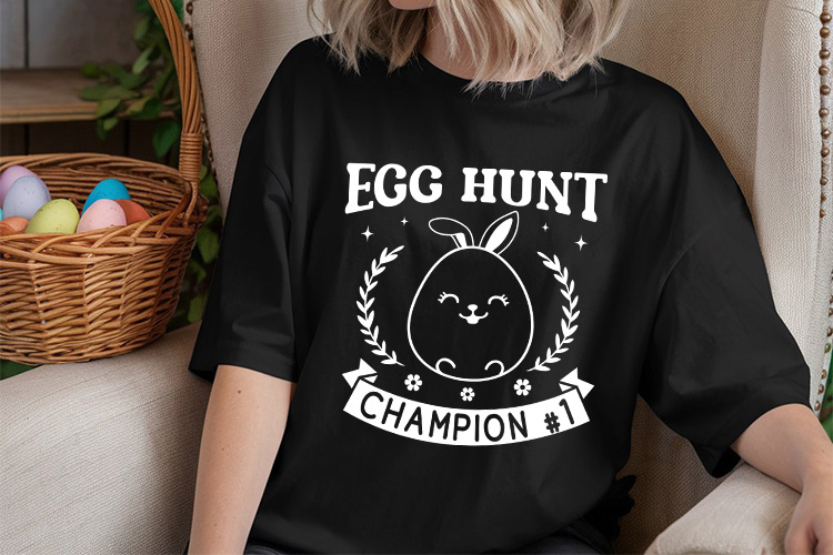 Egg Hunt Champion - Cute Easter SVG Tshirt Mockup Image.jpg