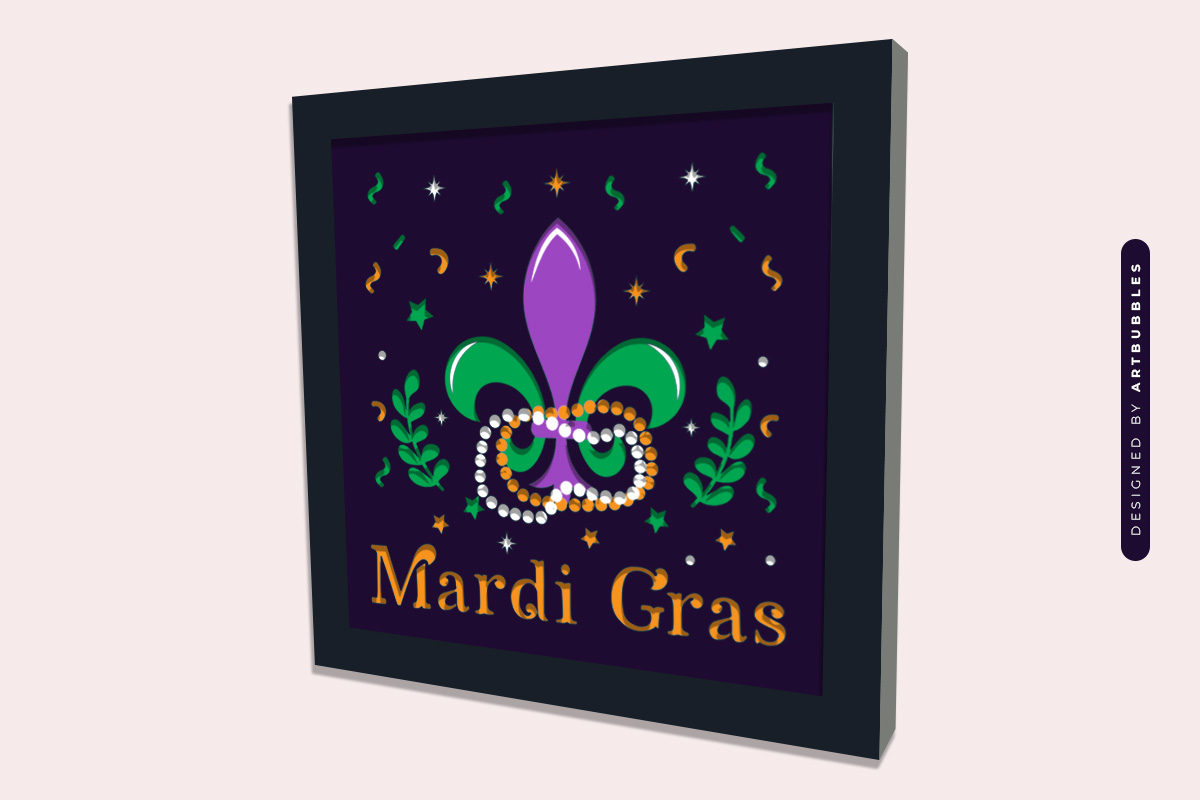 Mardi Gras 3D Shadow Box SVG File Image 2.jpg
