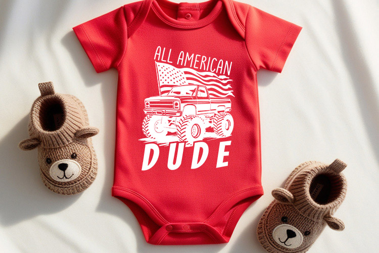 All American Dude - Monster Truck SVG File Onesie Mockup Image.jpg