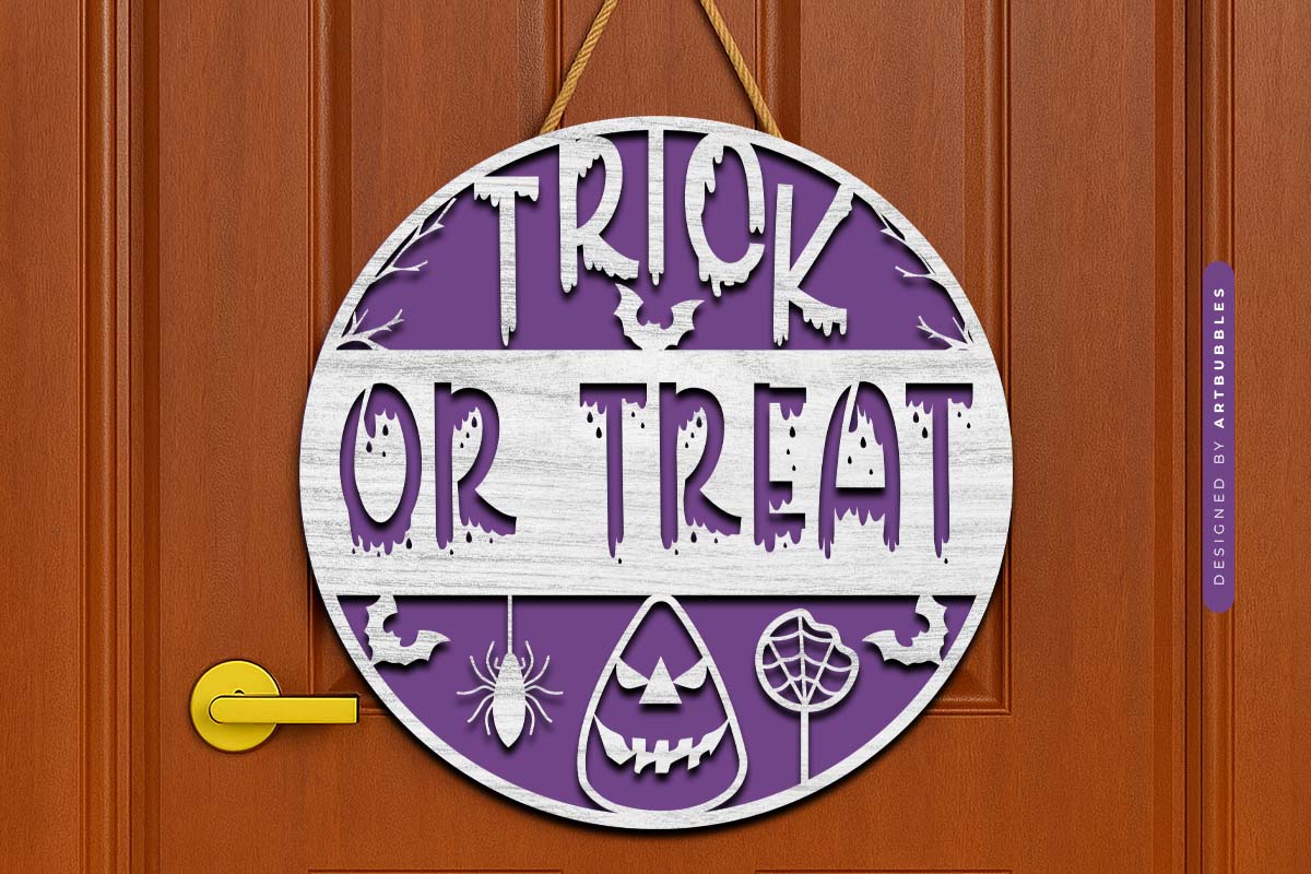 Trick or Treat - Halloween Door Hanger SVG Image 2.jpg