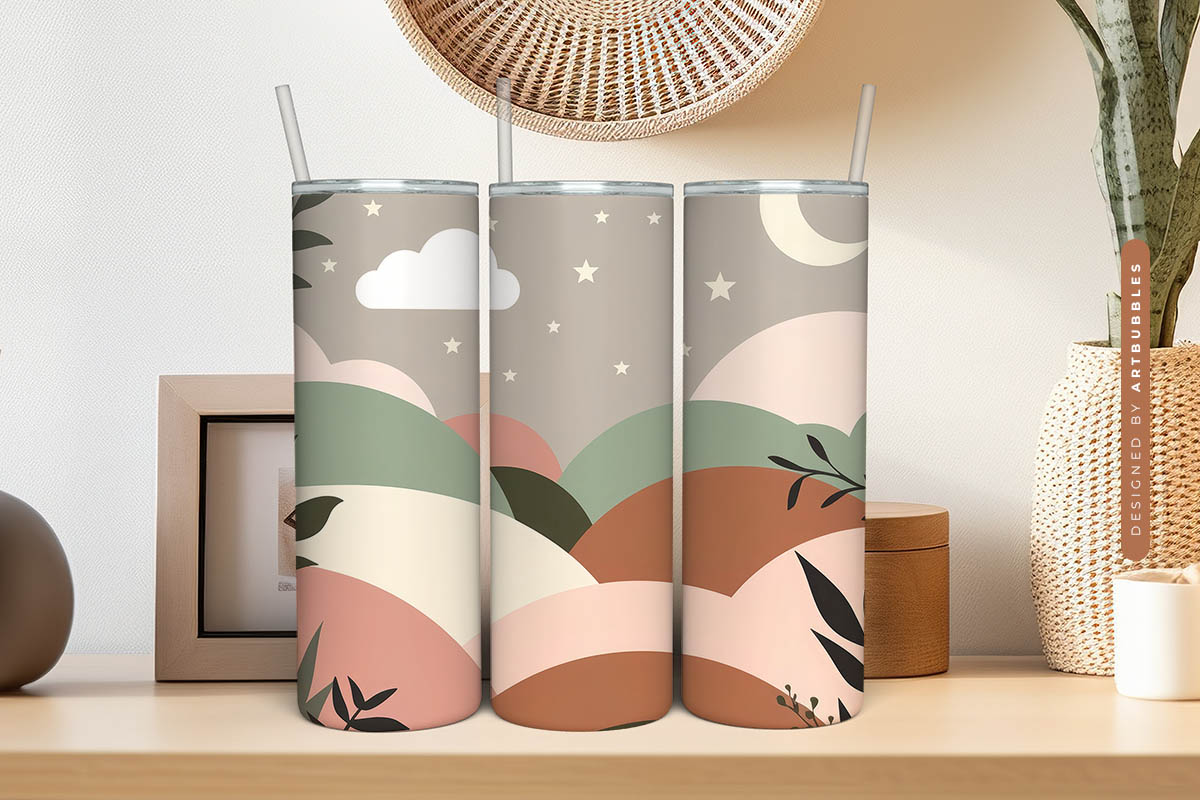 Abstract Boho Neutral Earthy Tumbler Sublimation Image 2.jpg