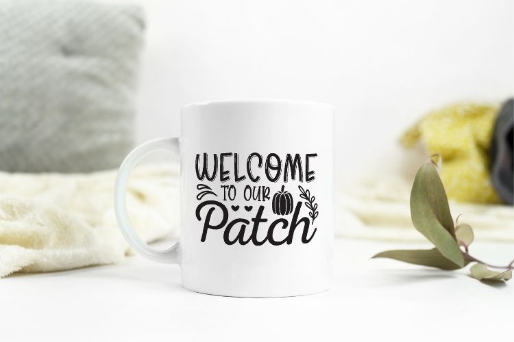 Welcome to Our Patch - Snoopy Fall SVG Mug Mockup Image.jpg