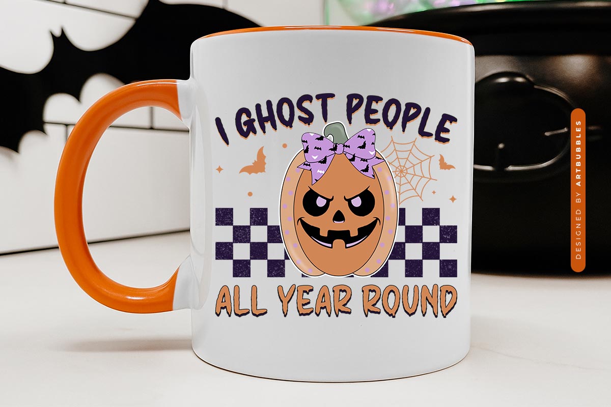 I Ghost People All Year Round - Halloween Sublimation Mug Mockup Image.jpg