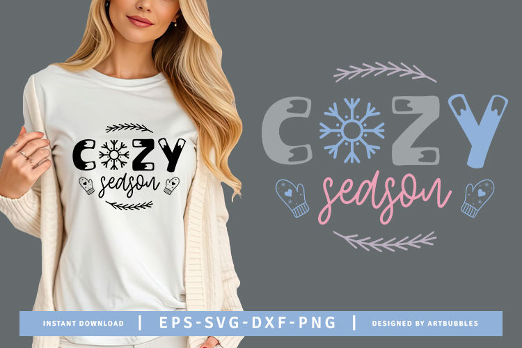 Cozy Season - Handcrafted Winter SVG File