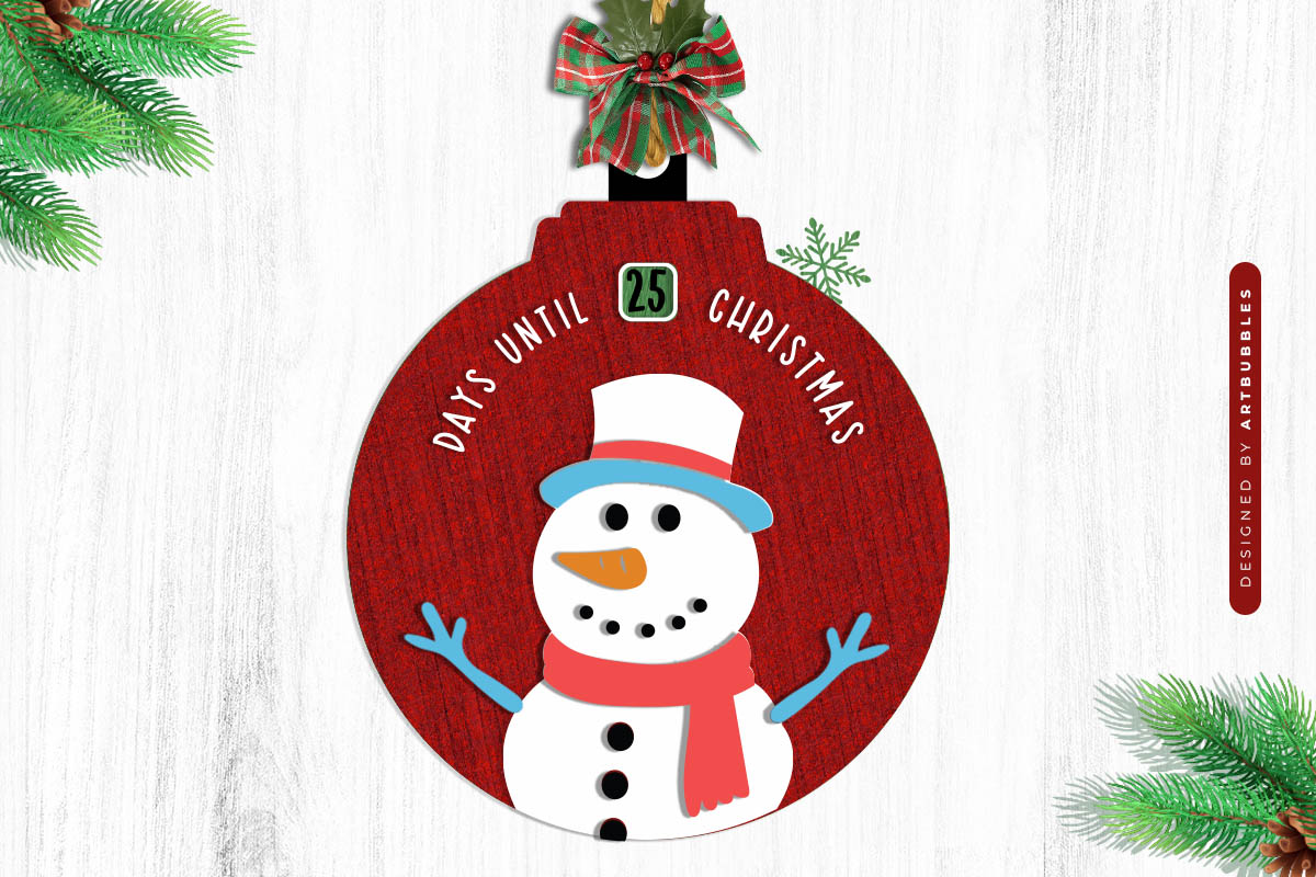 Snowman Days Until Christmas SVG Cut File Image 2.jpg