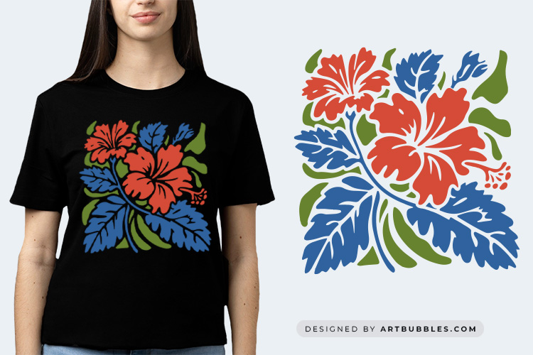 Abstract Hibiscus Flower SVG Vector Image.jpg