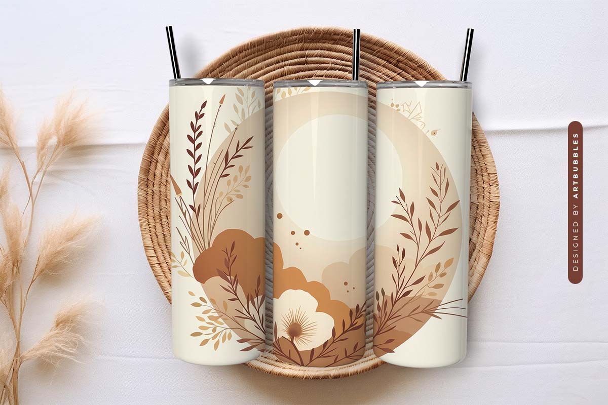 Boho 20oz Skinny Tumbler Wrap PNG Sublimation Image.jpg