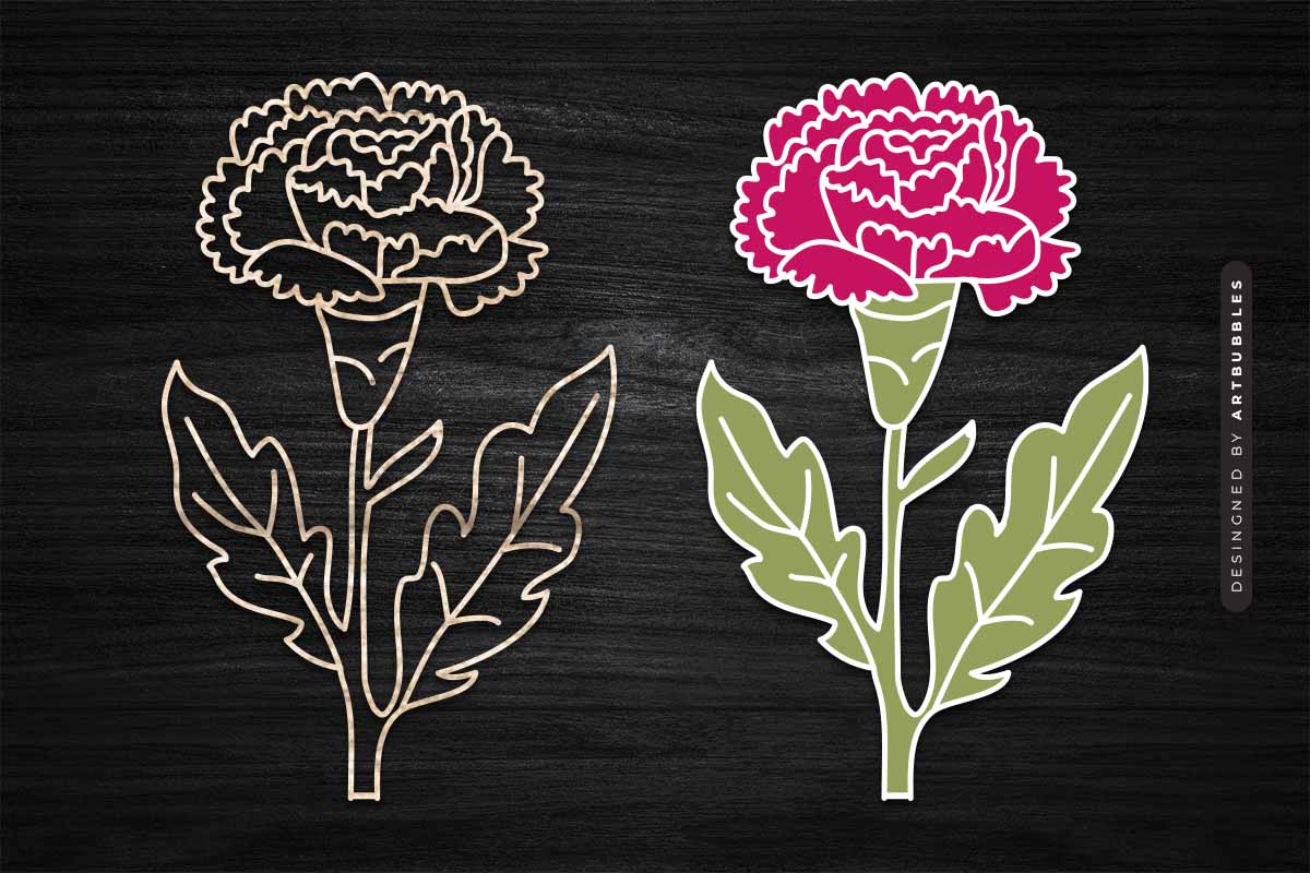 Laser Cut Daffodil Flower SVG for Glowforge