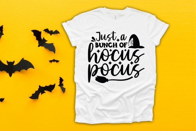 Just a Bunch of Hocus Pocus - Halloween SVG Shirt Mockup Image.jpg