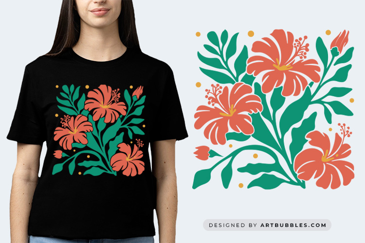 Abstract Hibiscus Flower Cut File SVG