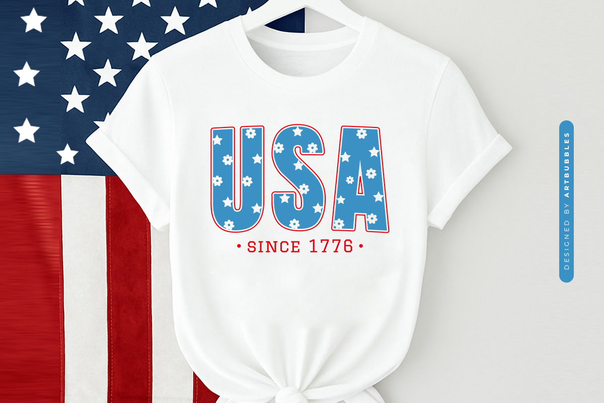 USA Since 1776 - Happy 4th of July SVG Shirt Mockup Image.jpg