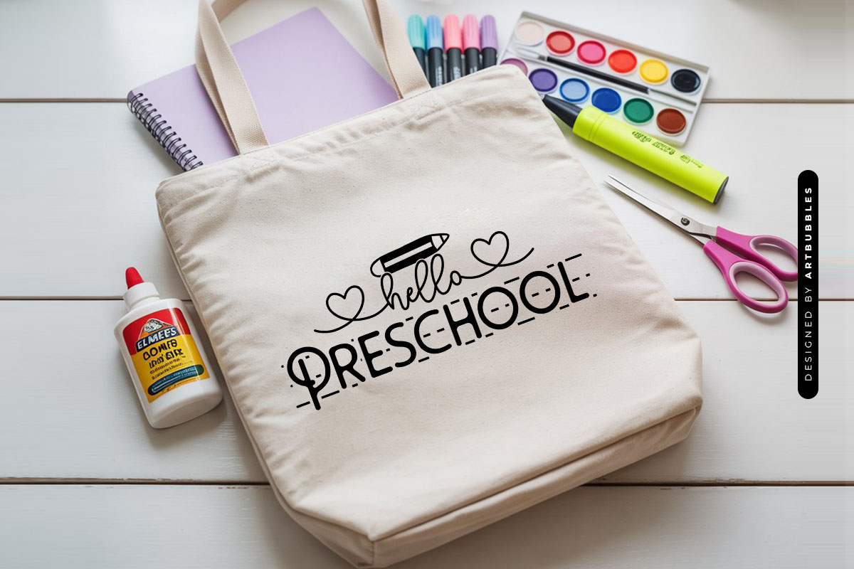 Hello Preschool - Back to School SVG PNG Tote Mockup Image.jpg