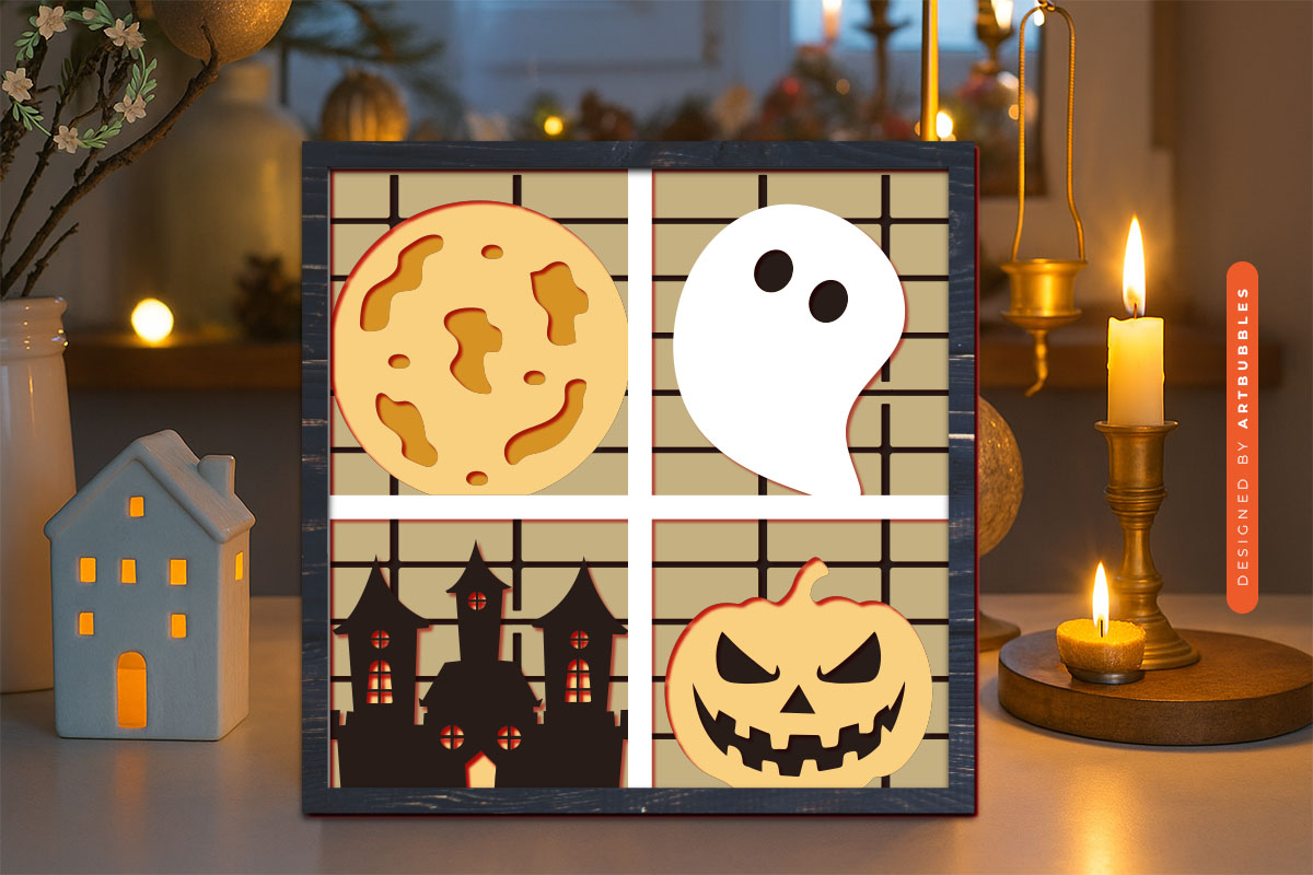Cute Halloween 3D Shadow Box SVG Design Image 2.jpg