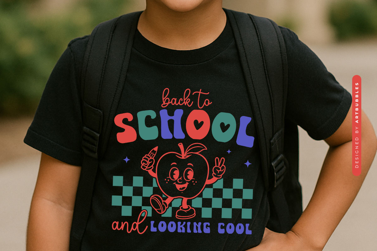 Back To School and Looking Cool SVG t-shirt Mockup Image.jpg