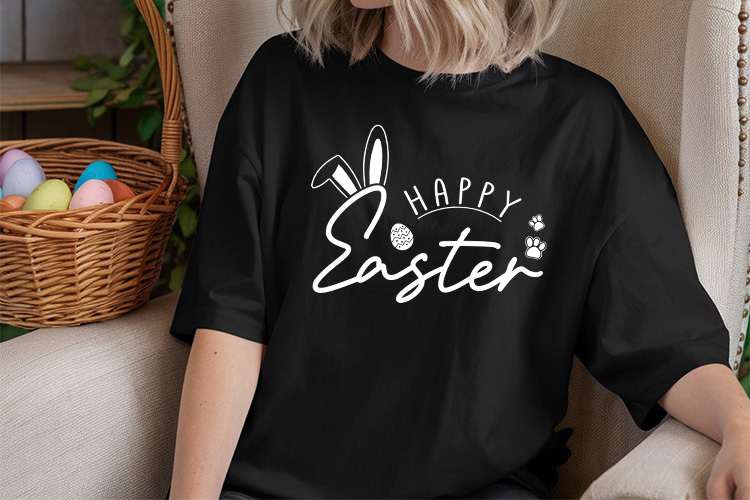 Happy Easter SVG File Tshirt Mockup Image.jpg