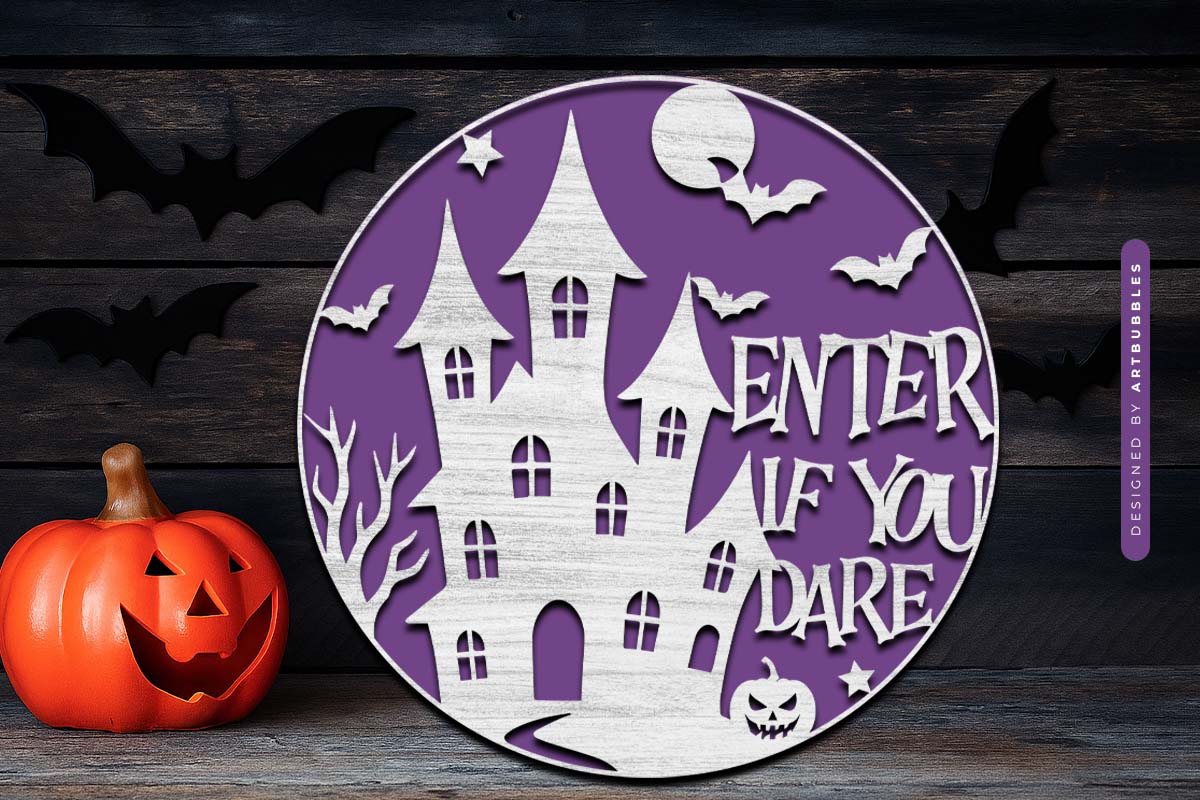 Enter If You Dare - Halloween Door Sign SVG Image 2.jpg