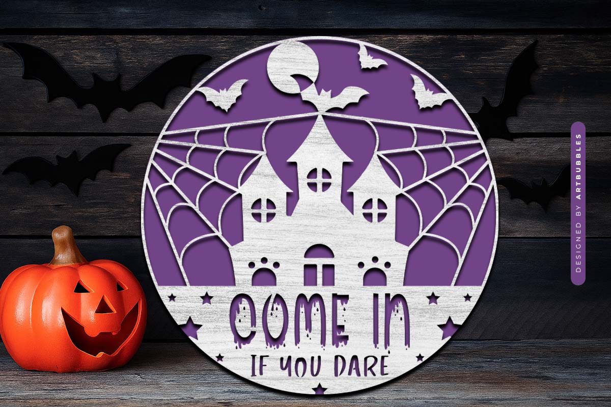 Come In If You Dare - Halloween Door Hanger SVG Image 2.jpg