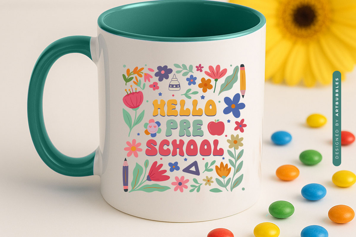 Hello Preschool - Retro Back To School Sublimation Print Mug Mockup Image.jpg
