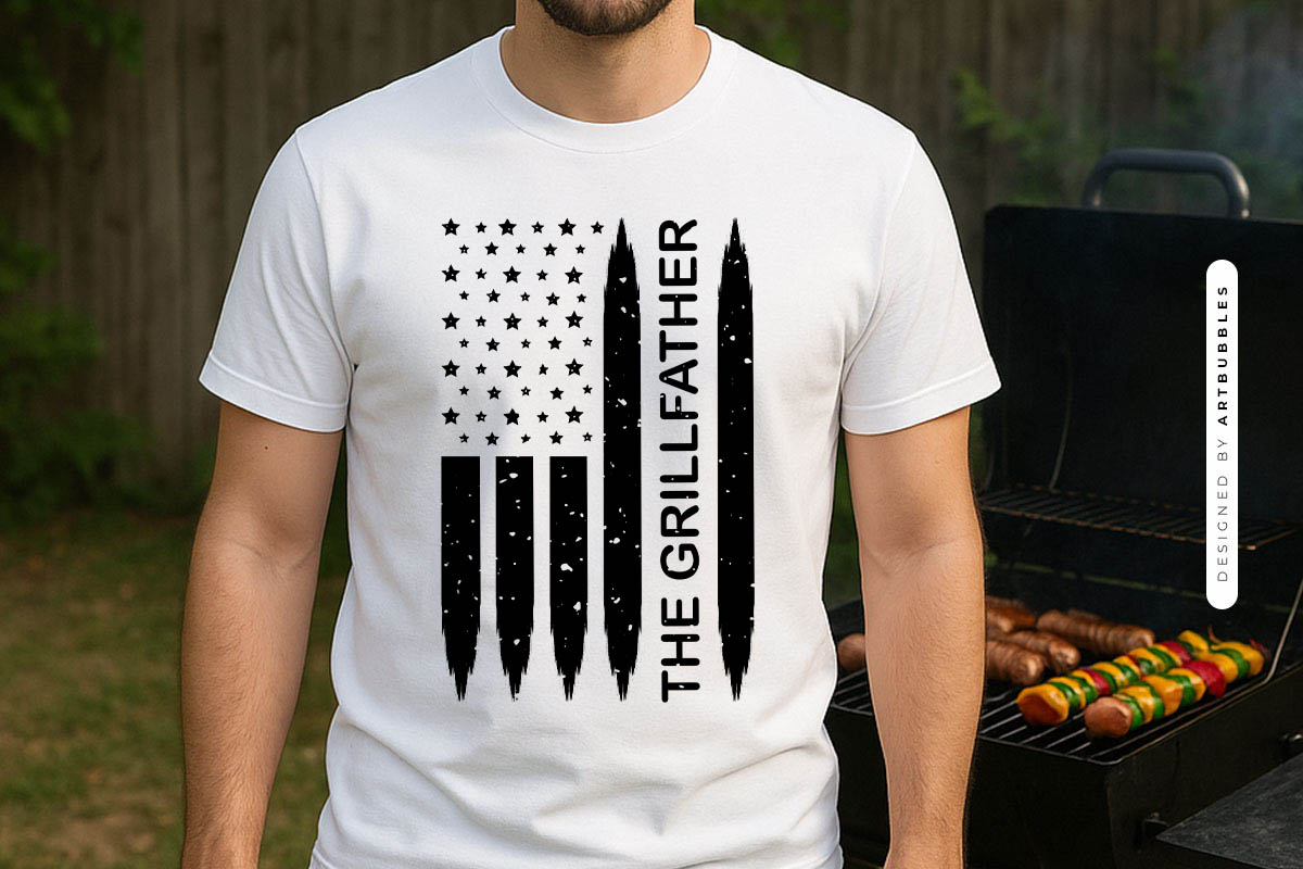 The Grill Father SVG for Cricut and Silhouette Shirt Mockup Image.jpg