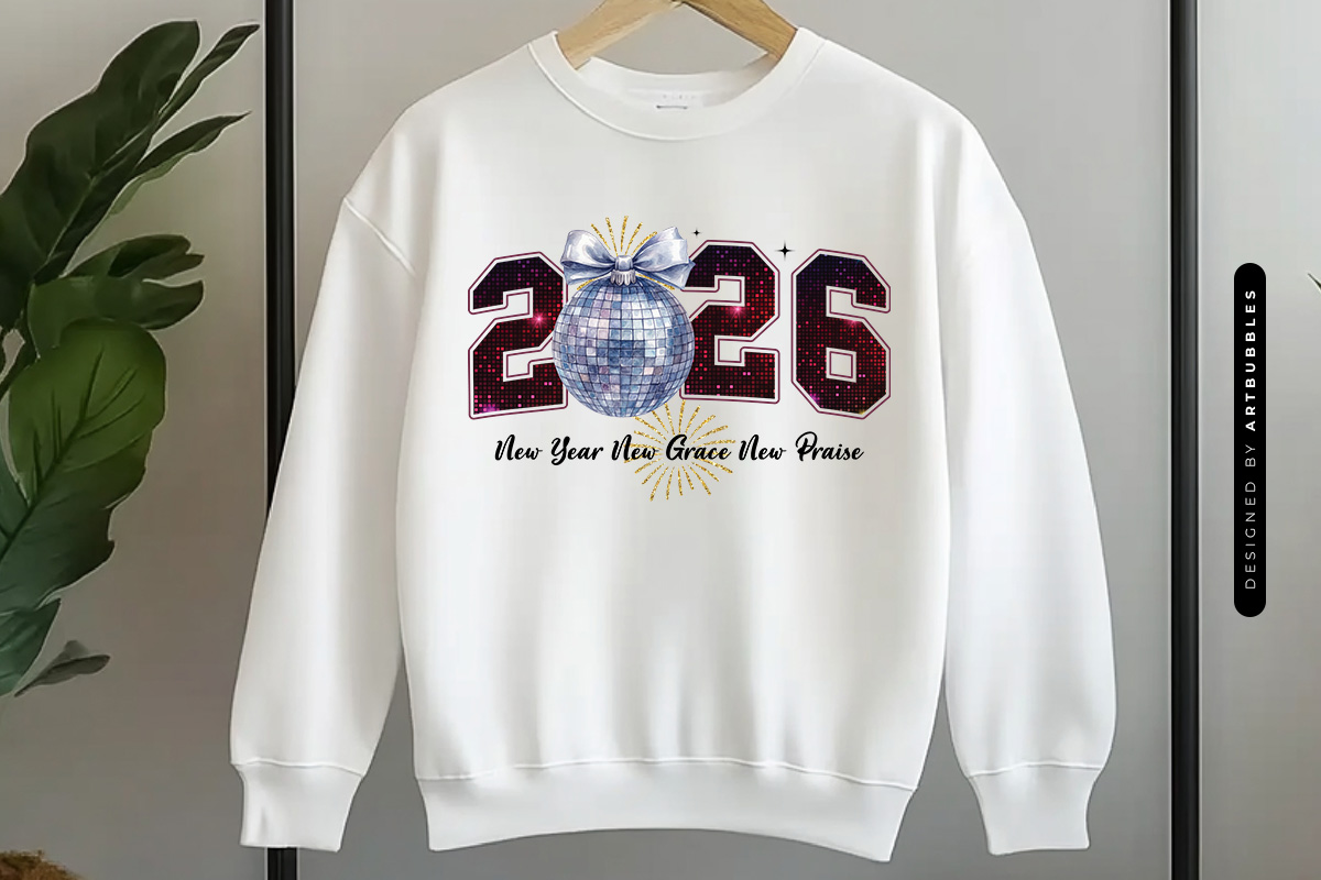 2026 New Year Grace Praise Sublimation PNG Sweatshirt Mockup Image.jpg