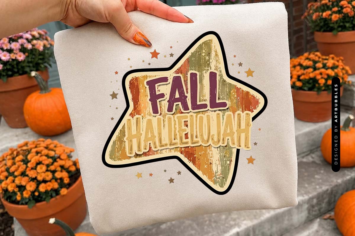 Striped Fall Hallelujah Sublimation PNG Design Tote Mockup Image.jpg