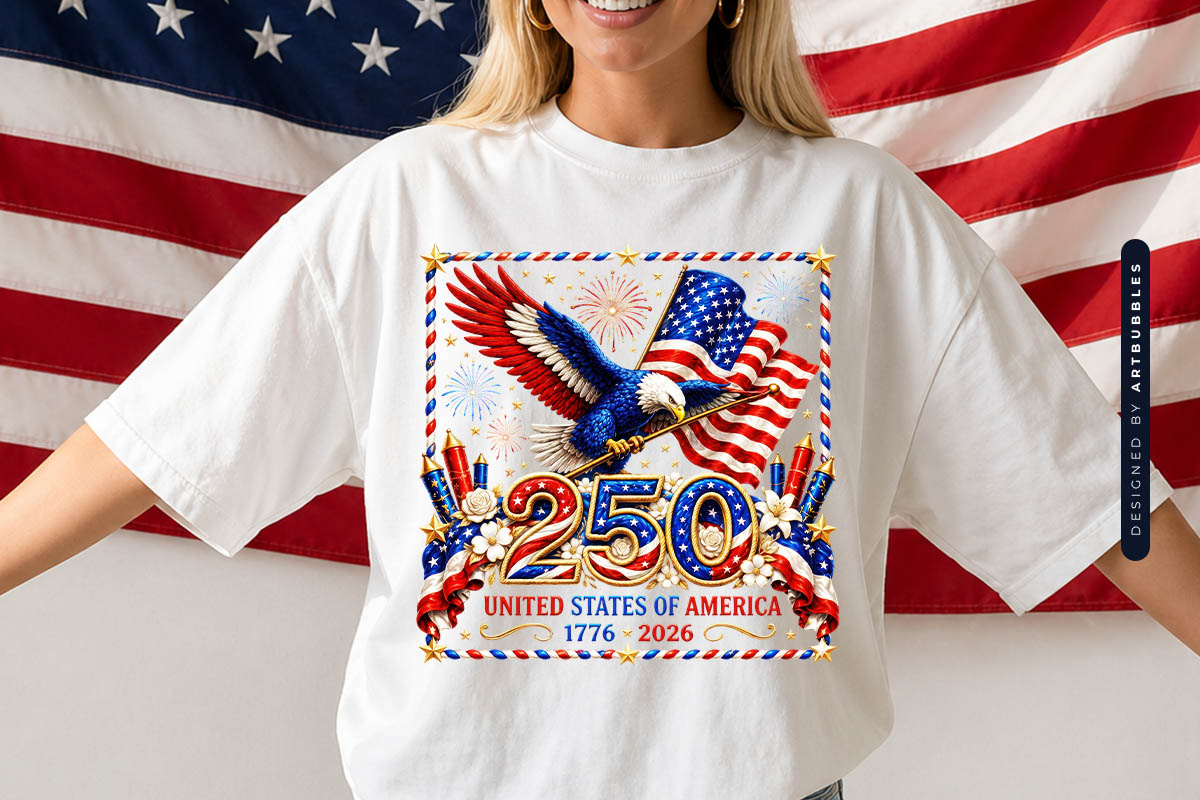 250 United States of America Sublimation PNG