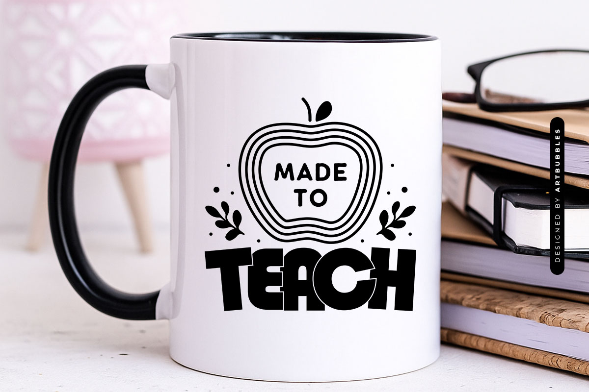 Made to Teach - Floral Teacher Saying SVG Mug Mockup Image.jpg