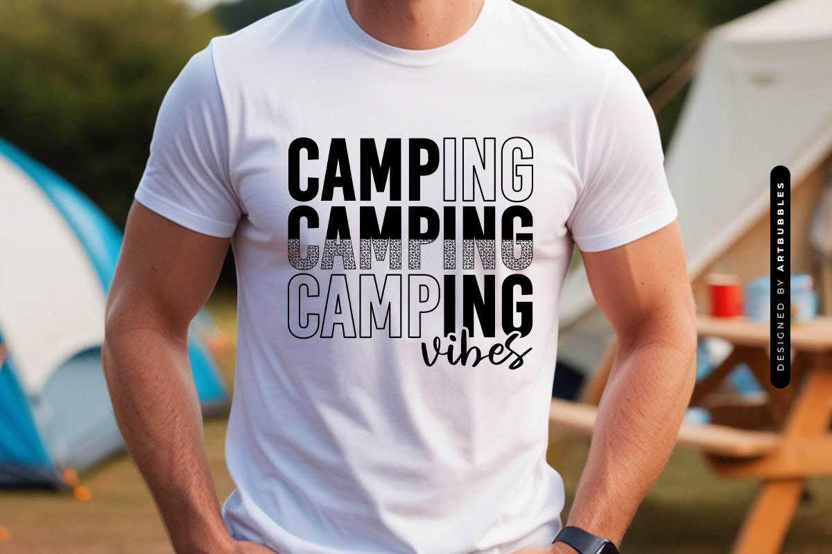 Camping Vibes SVG File for Cricut Shirt Mockup Image.jpg