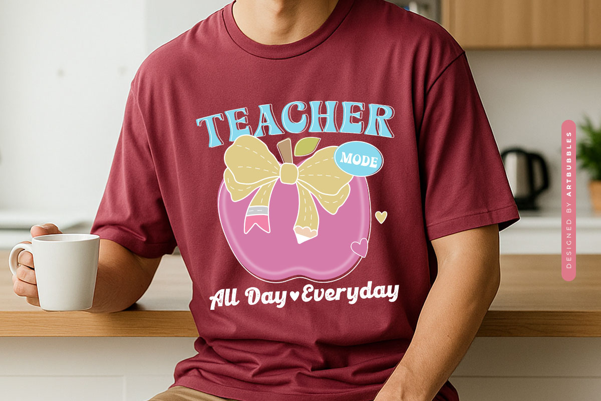 Teacher Mode All Day Everyday Retro Sublimation Tshirt Mockup Image.jpg