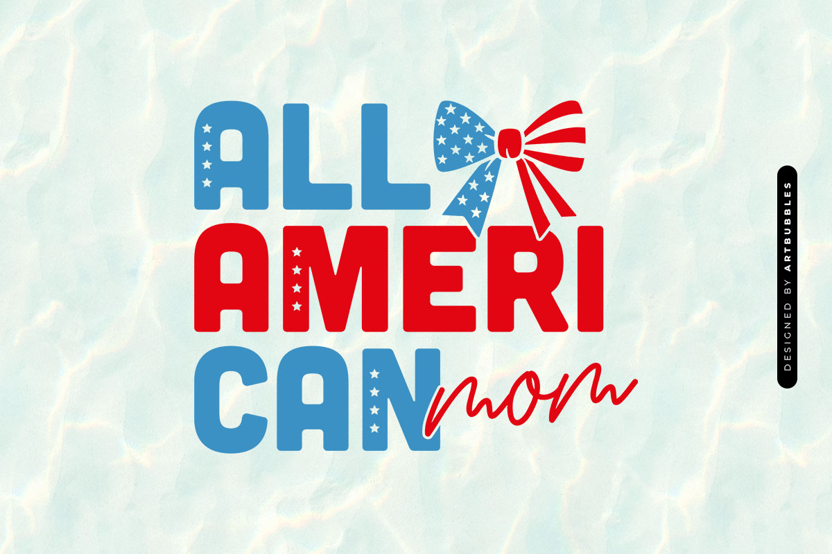 All American Mom - 4th of July Bow SVG Image.jpg