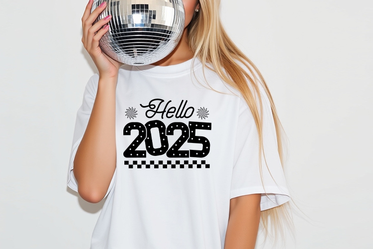 Hello 2025 - Handmade New Year SVG Cut File Tshirt Mockup Image.jpg