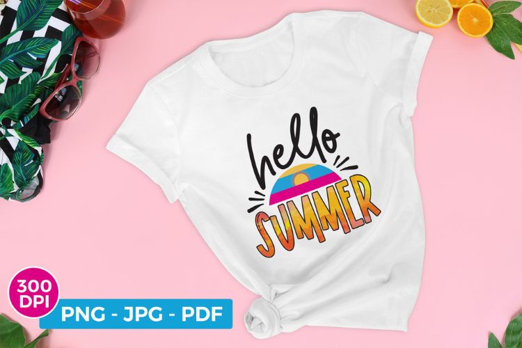 Hello Summer Sublimation Transfer Image.jpg