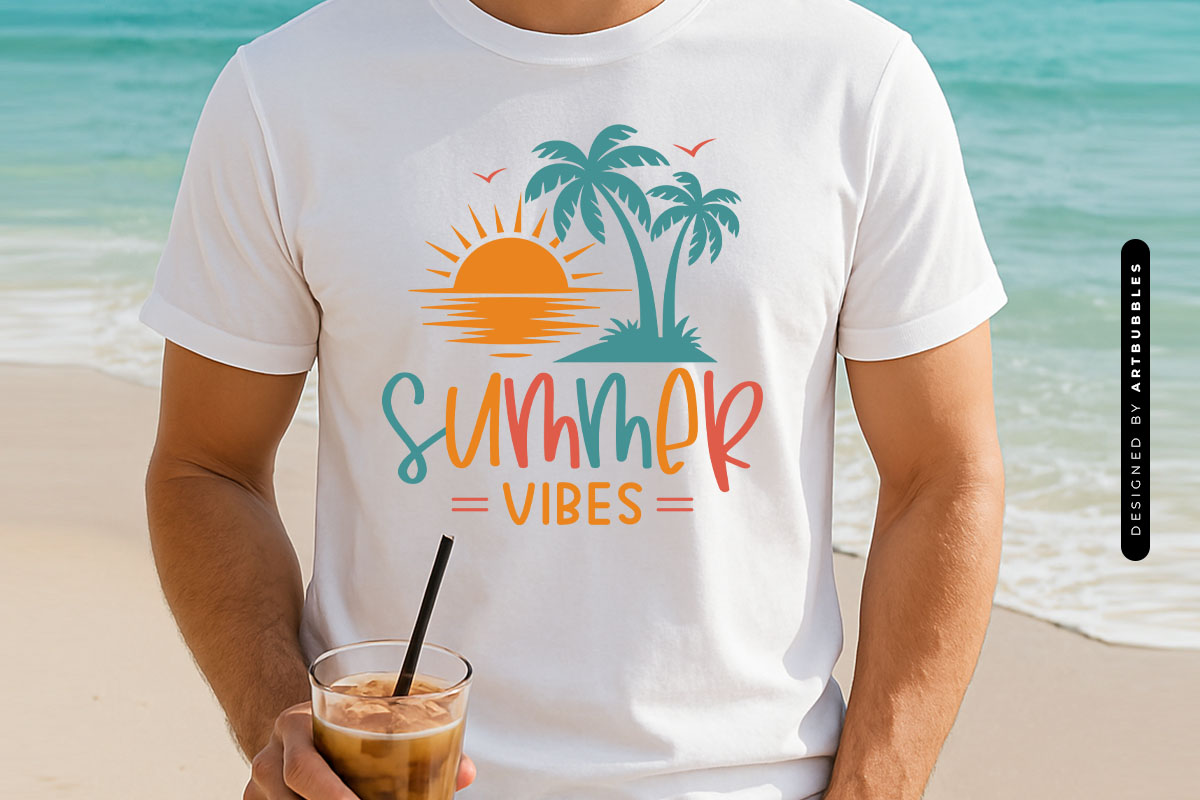 Summer Vibes SVG Vector Shirt Mockup Image.jpg