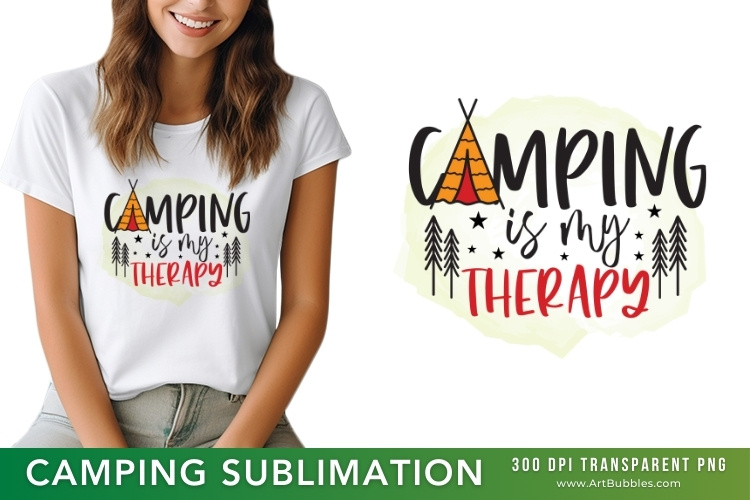 Camping is My Therapy PNG Sublimation Print Image.jpg