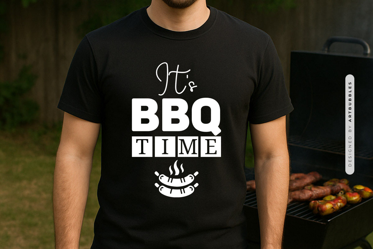 It's Bbq Time - Grilling Quote SVG Tshirt Mockup Image.jpg
