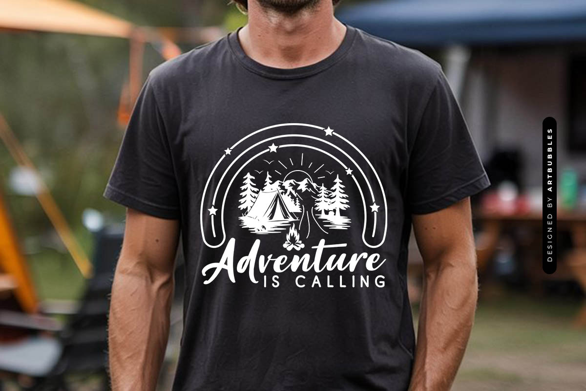 Adventure is Calling - Funny Camping SVG Tshirt Mockup Image.jpg