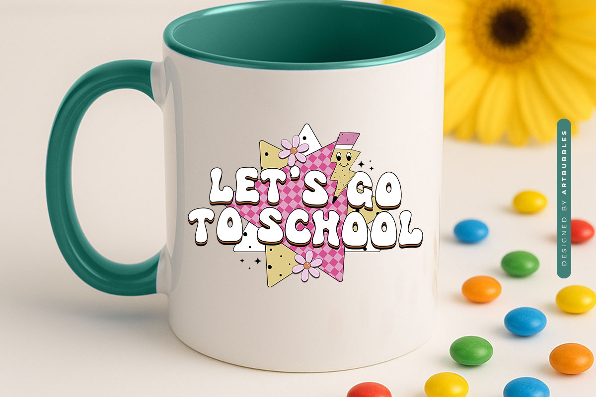 Let's Go To School - Retro Back to School Sublimation Mug Mockup Image.jpg