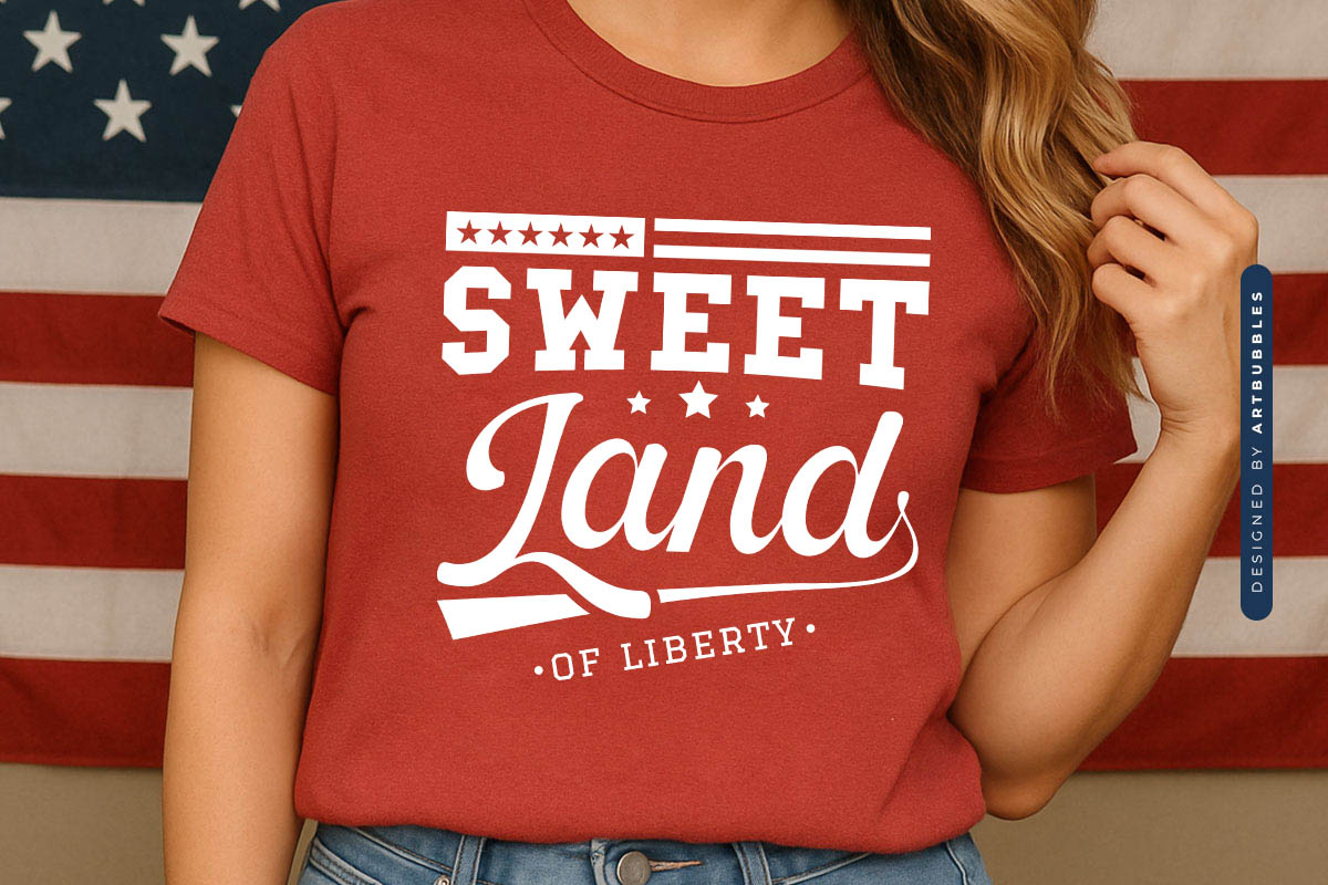Sweet Land of Liberty - Cute 4th of July SVG Tshirt Mockup Image.jpg