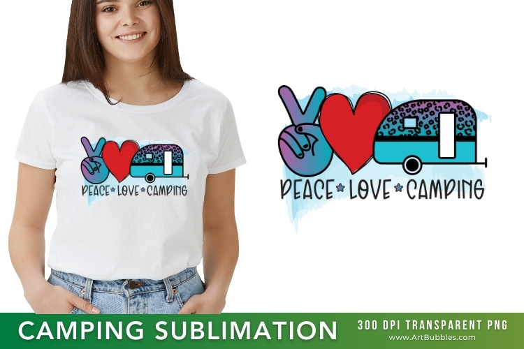 Peace Love Camping Sublimation Transfer Image.jpg