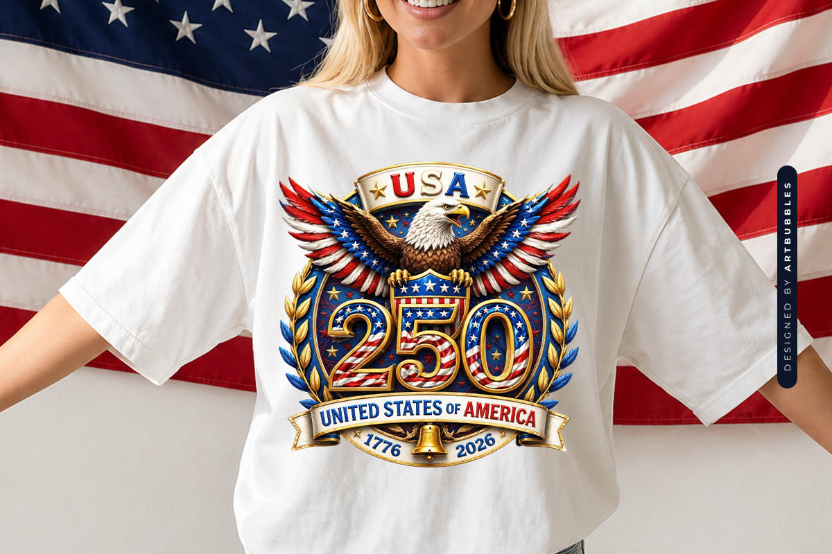 USA 250th Anniversary Sublimation Transfer
