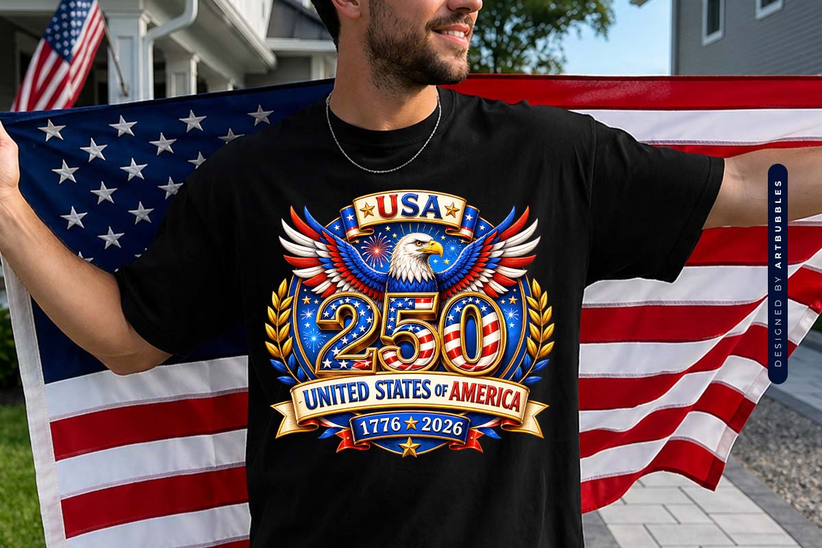 250th USA Eagle PNG Sublimation Print Tshirt Mockup Image.jpg
