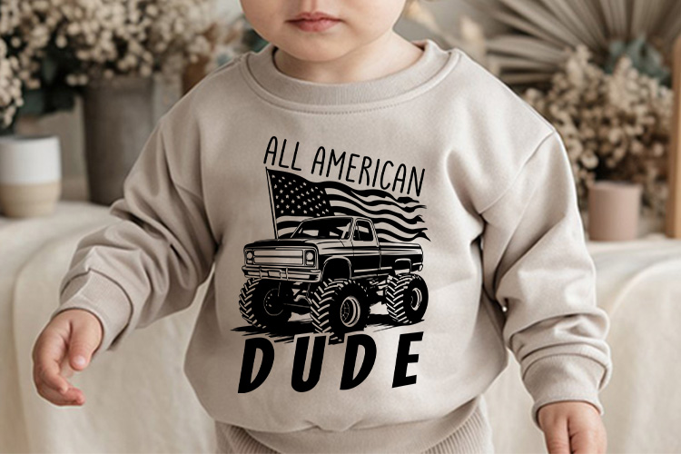 All American Dude - Monster Truck SVG File Sweatshirt Mockup Image.jpg