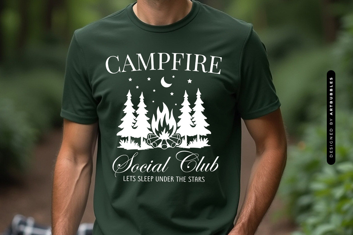 Campfire Social Club - Camping SVG Vector T-shirt Mockup Image.jpg
