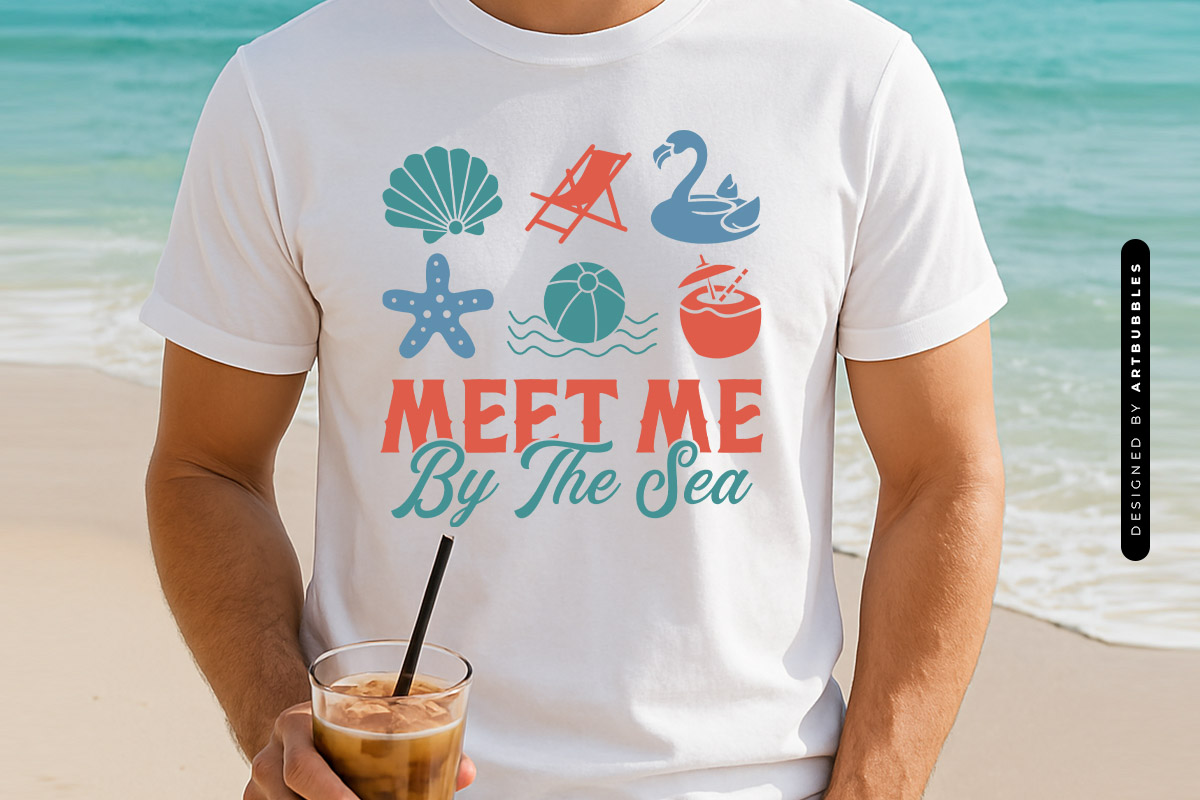 Meet Me by the Sea - Summer Cut File SVG