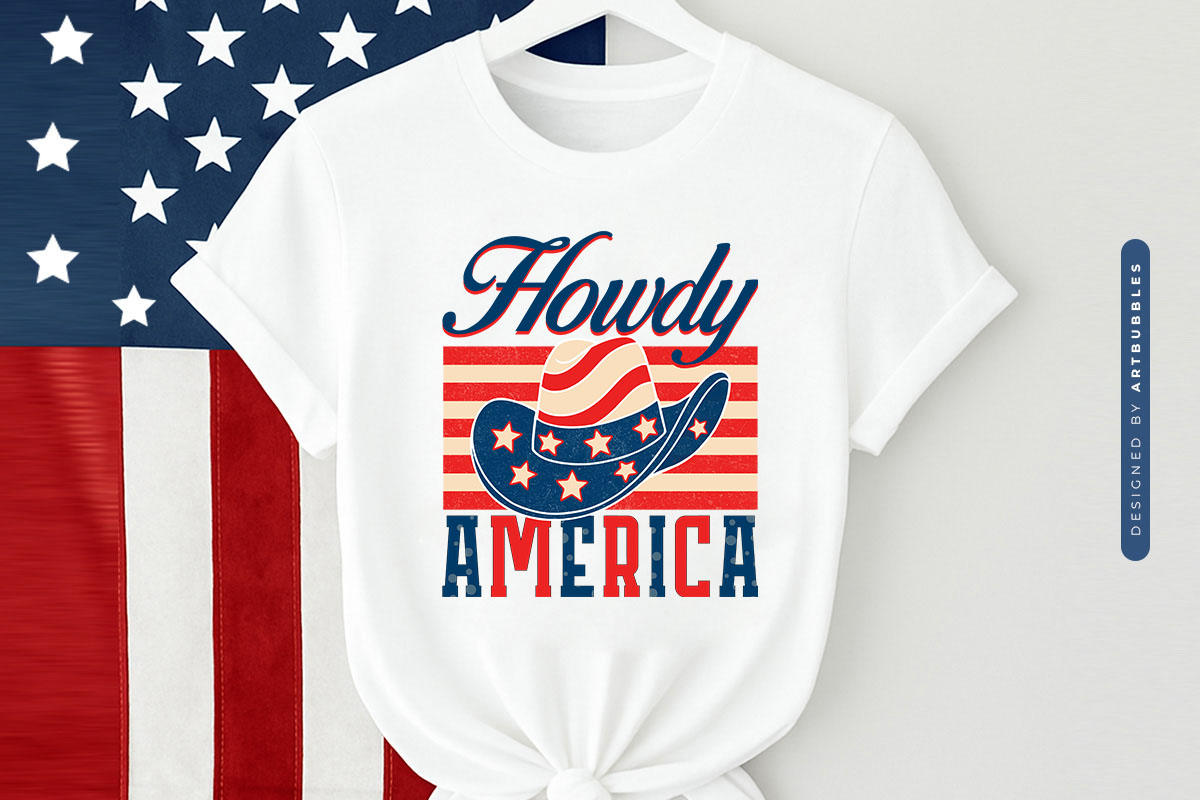 Howdy America - Western 4th of July Sublimation Tshirt Mockup Image.jpg