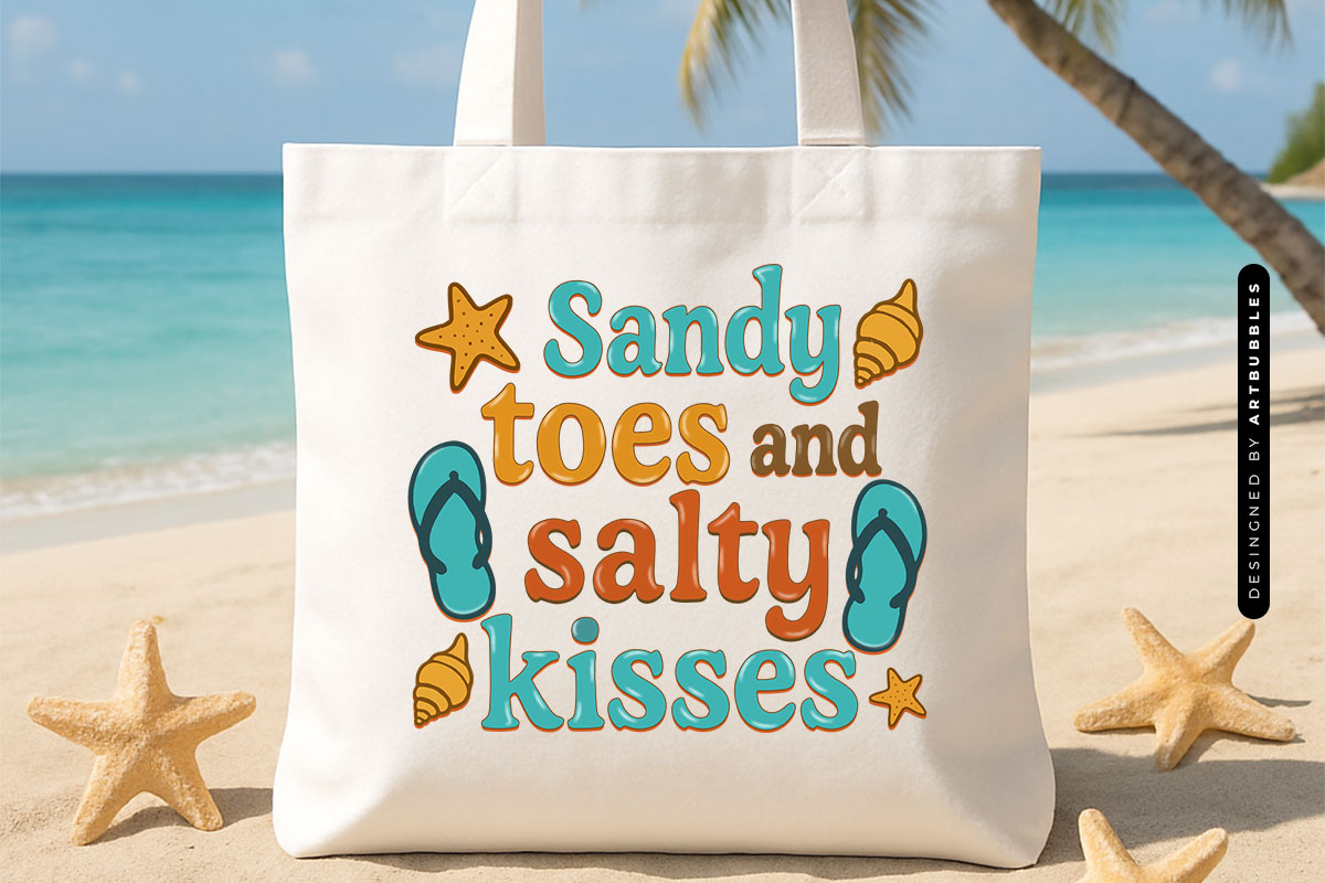 Sandy Toes and Salty Kisses - Summer Sublimation Tote Bag Mockup Image.jpg