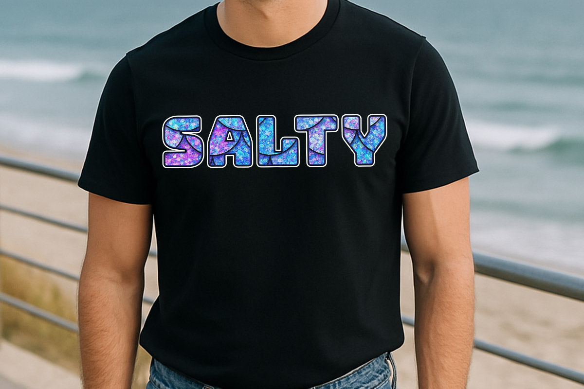 Salty - Summer Sublimation Transfer Design T-shirt Mockup Image.jpg
