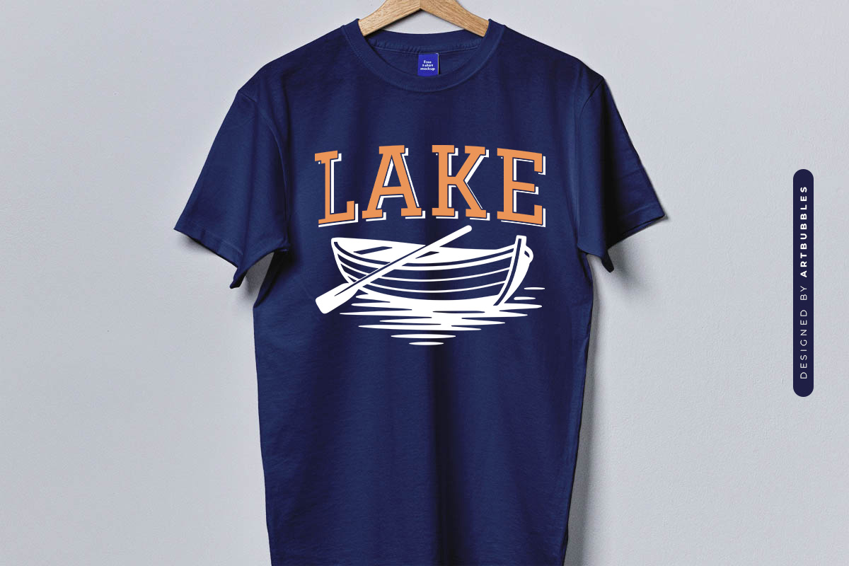 Lake SVG Cut File Blue shirt Mockup Image.jpg